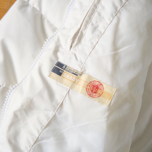 Shady Ltd Puffer Jacket White Embroidered Logo Size L Winter Streetwear Hip-Hop - Picture 5 of 13
